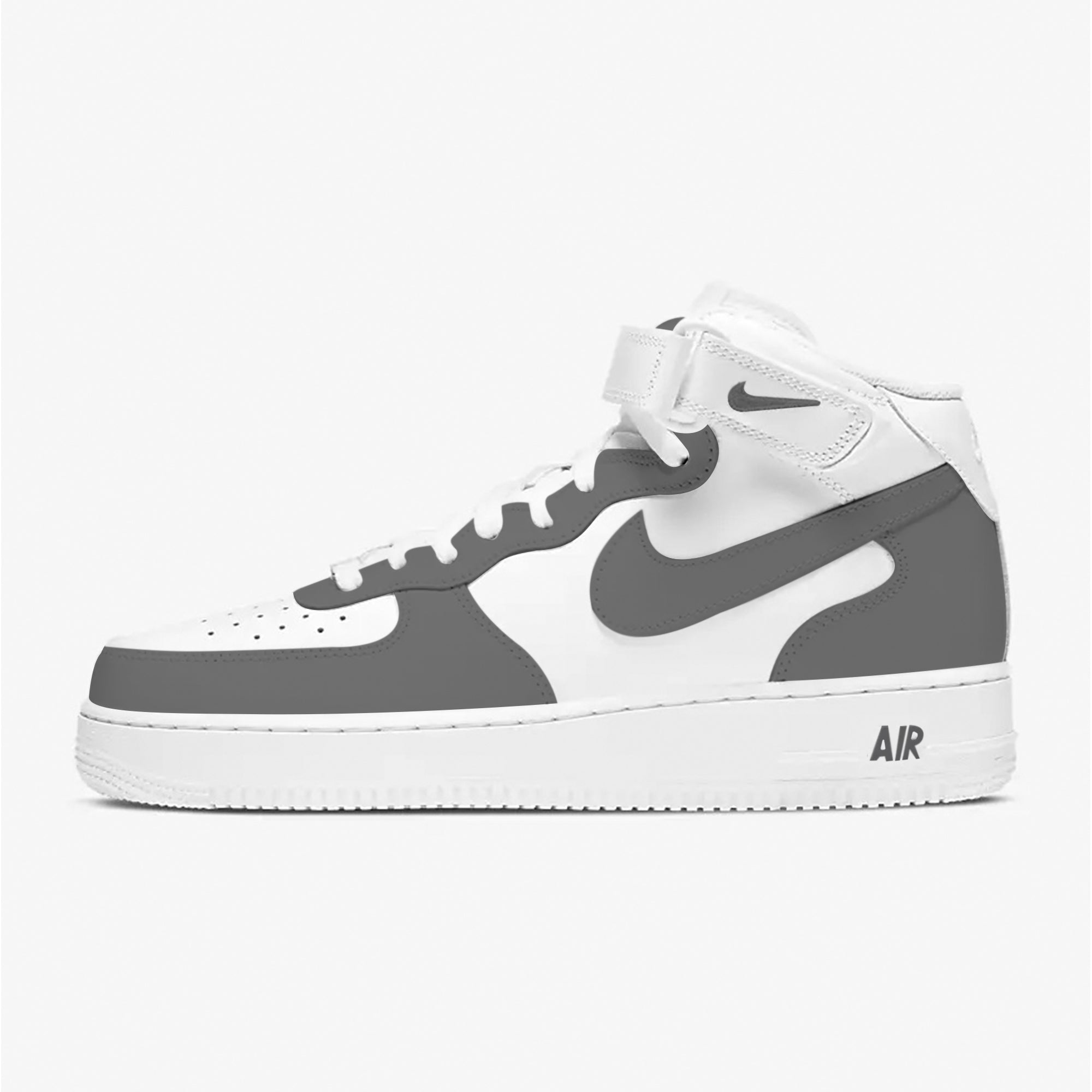 Grey AF1 Mid - Bby Designs co â bbydesignsco
