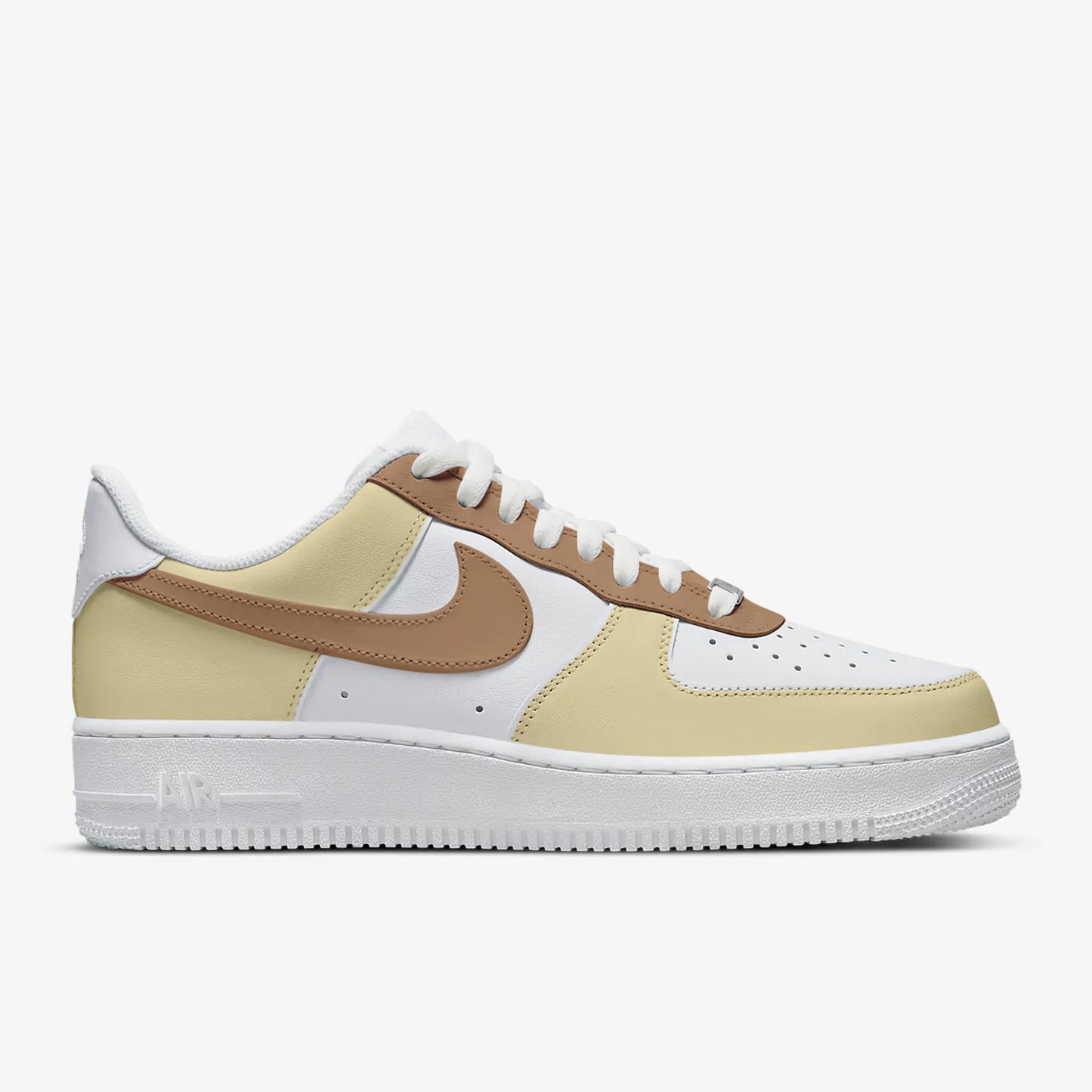 Customised Air Force 1 Cream and tan