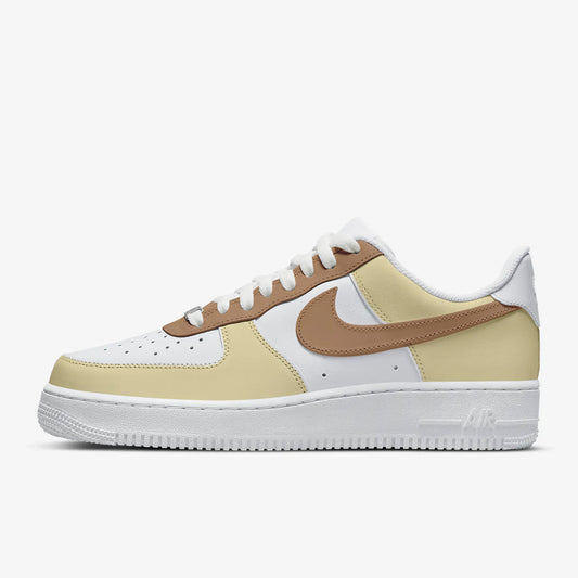 Customised Air Force 1 Cream and tan