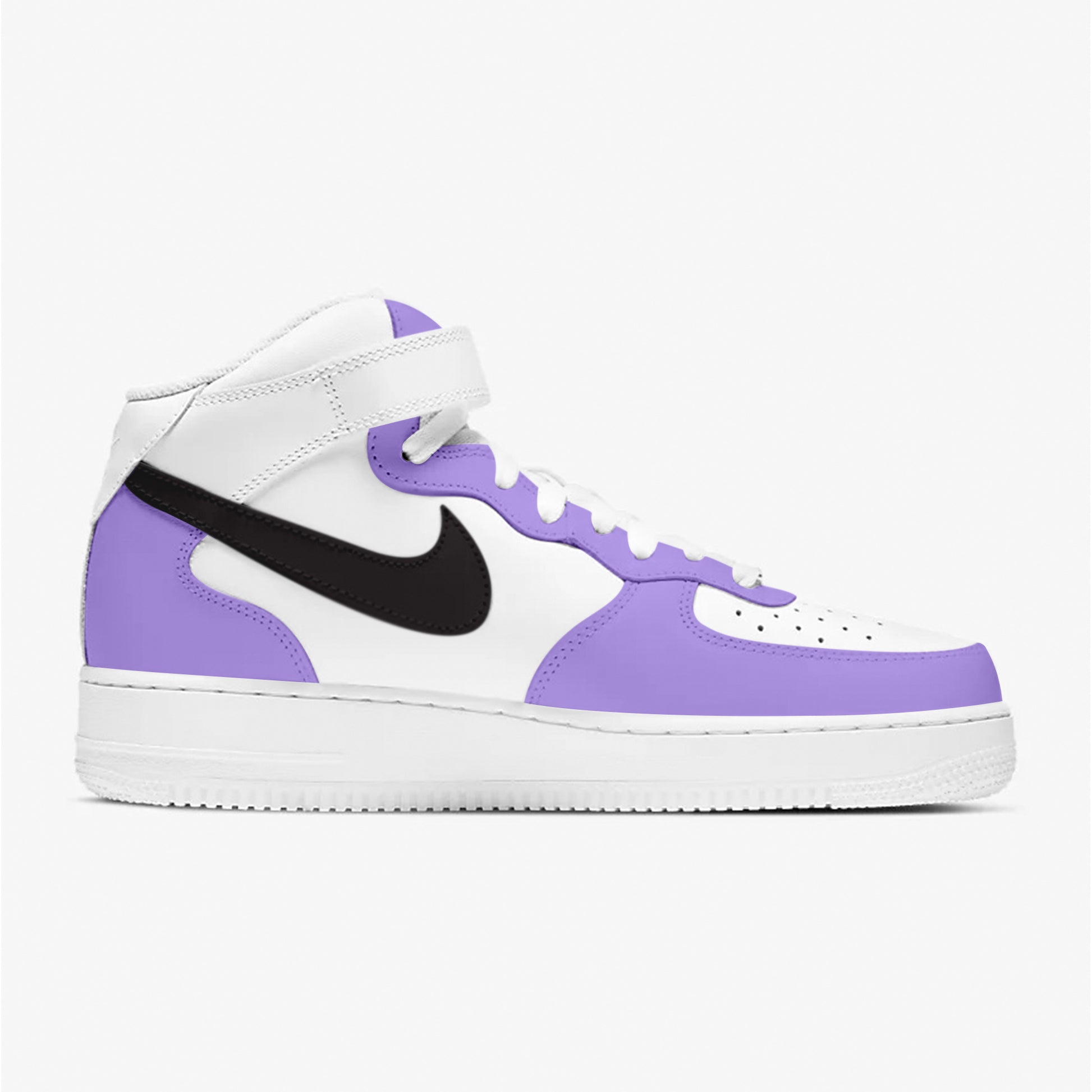 Lilac Black AF1 Mid Bby Designs co – bbydesignsco