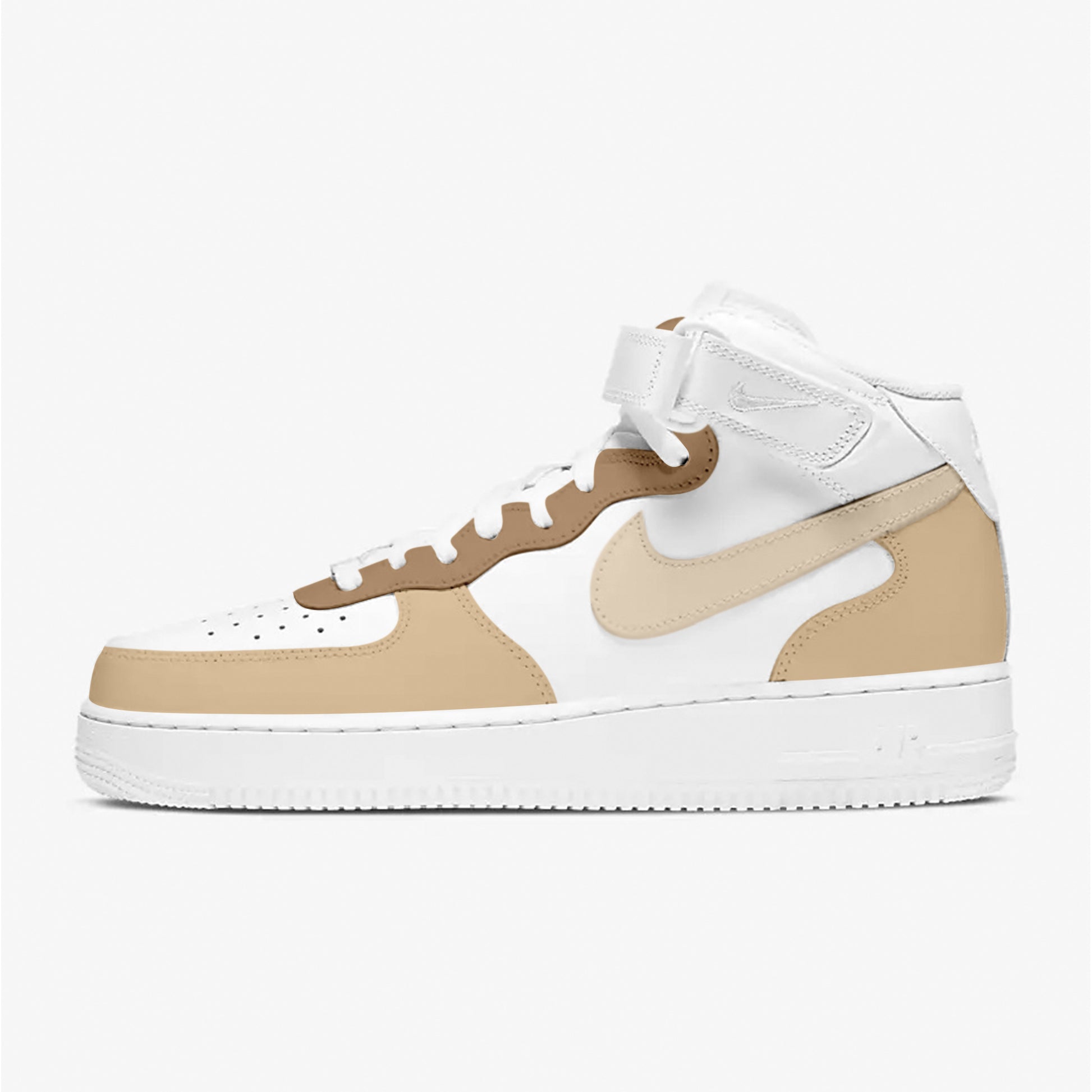Creamy Beige AF1 Mid Bby Designs co – bbydesignsco