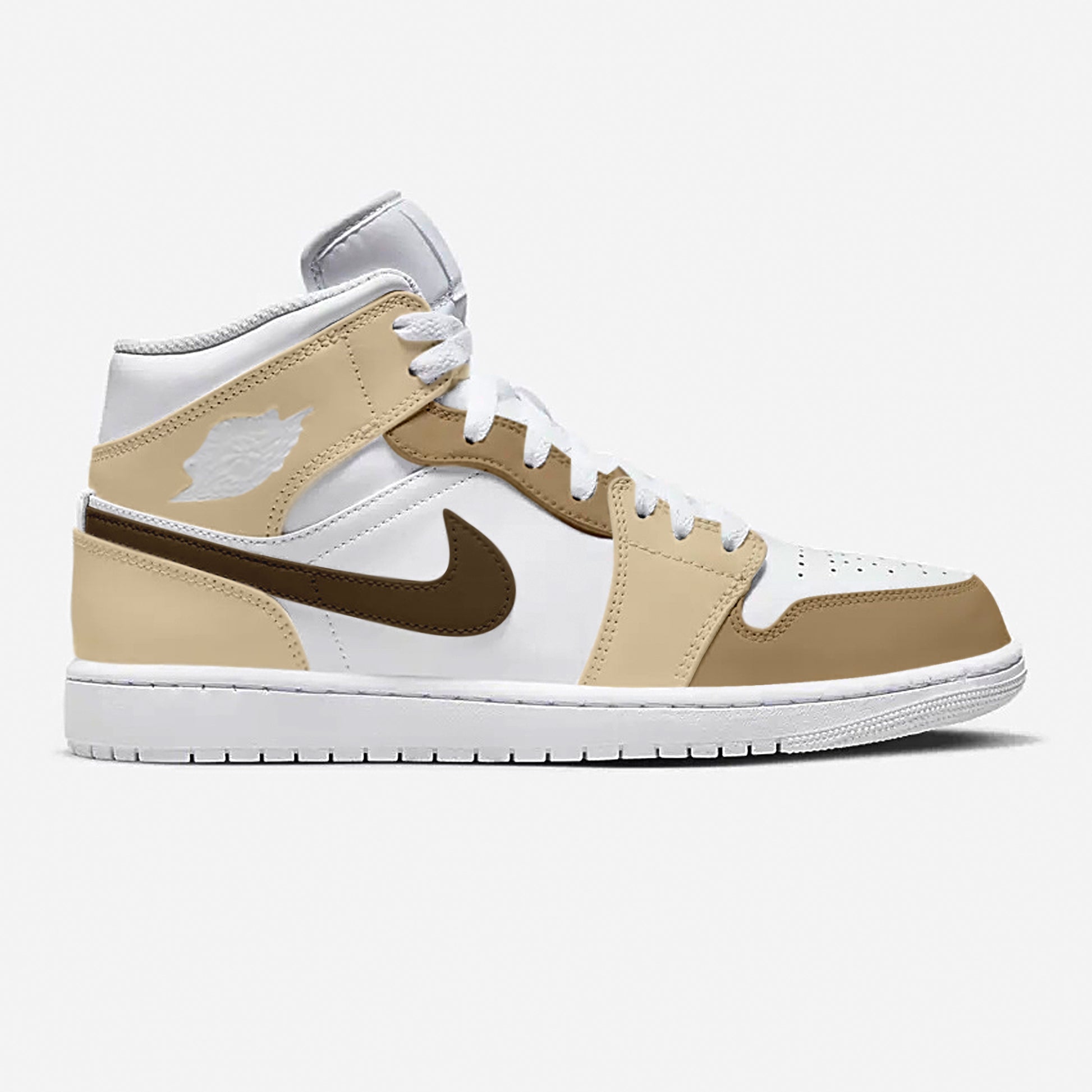 Customised Air Jordan 1 Creamy Tan