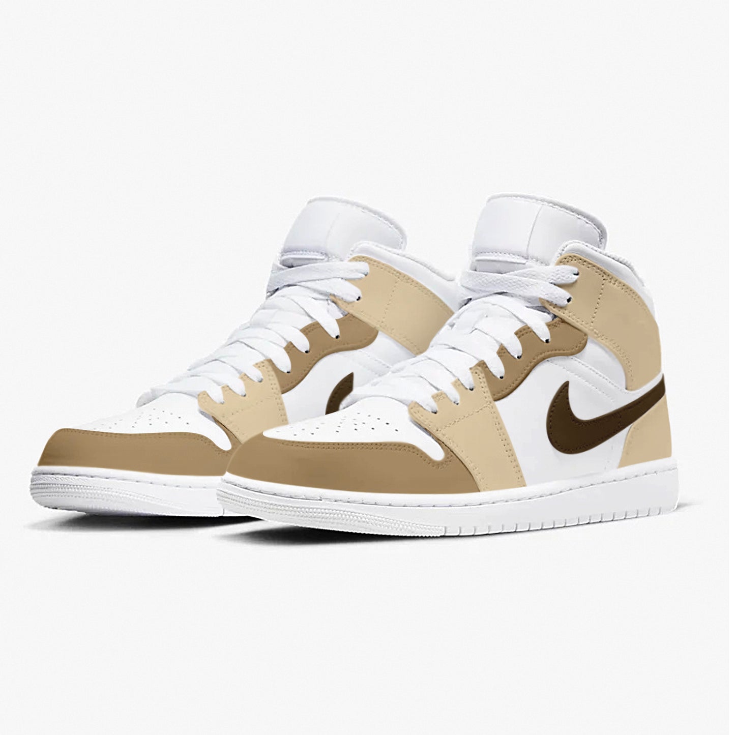 Customised Air Jordan 1 Creamy Tan