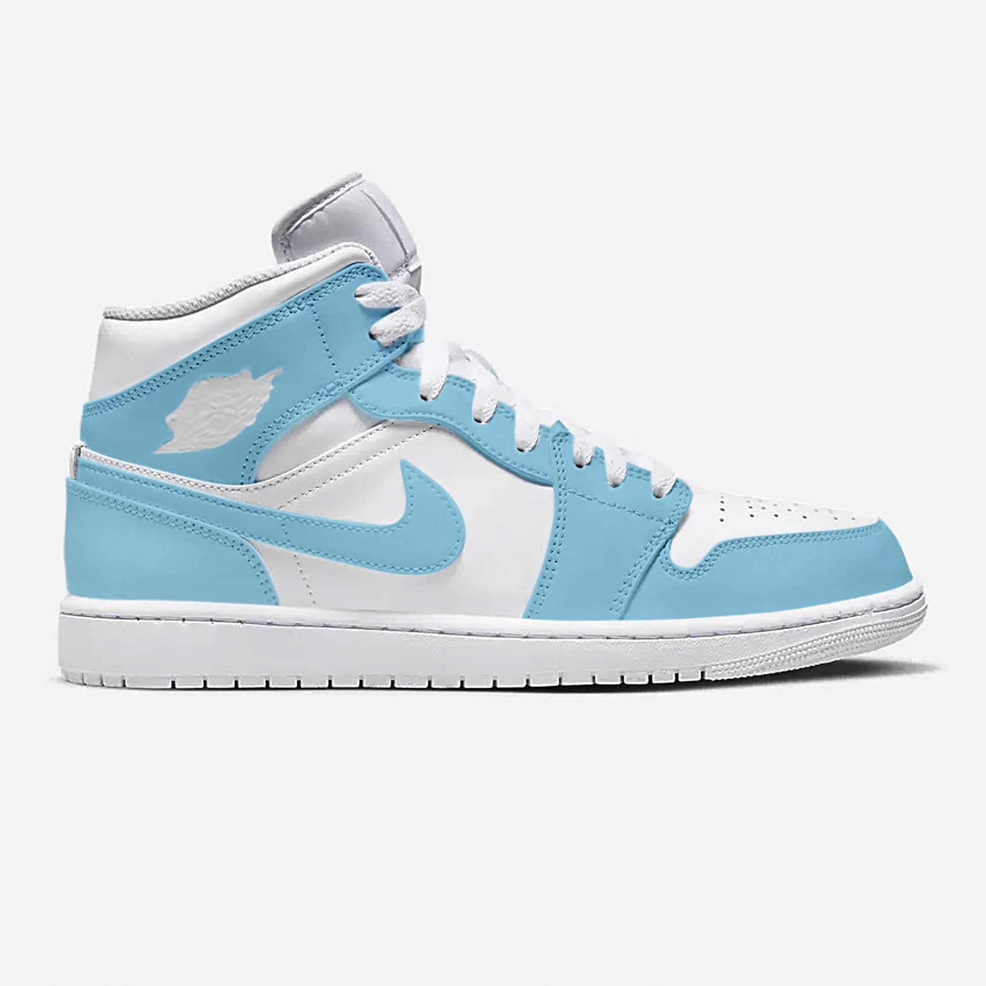 Painted Blue Custom Shoe Air Jordan 1
