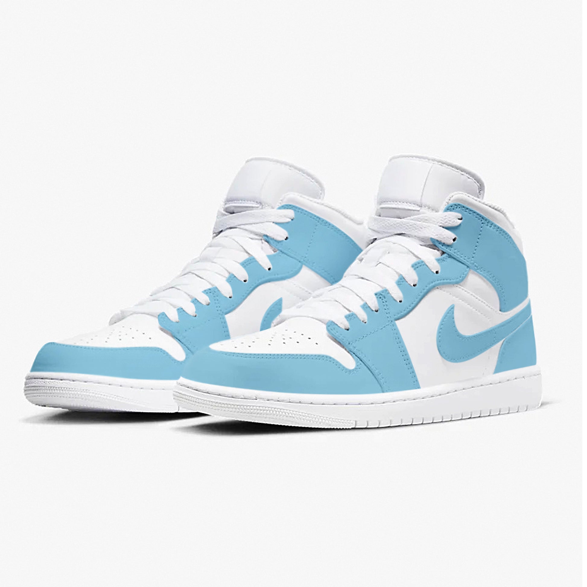 Painted Blue Custom Shoe Air Jordan 1
