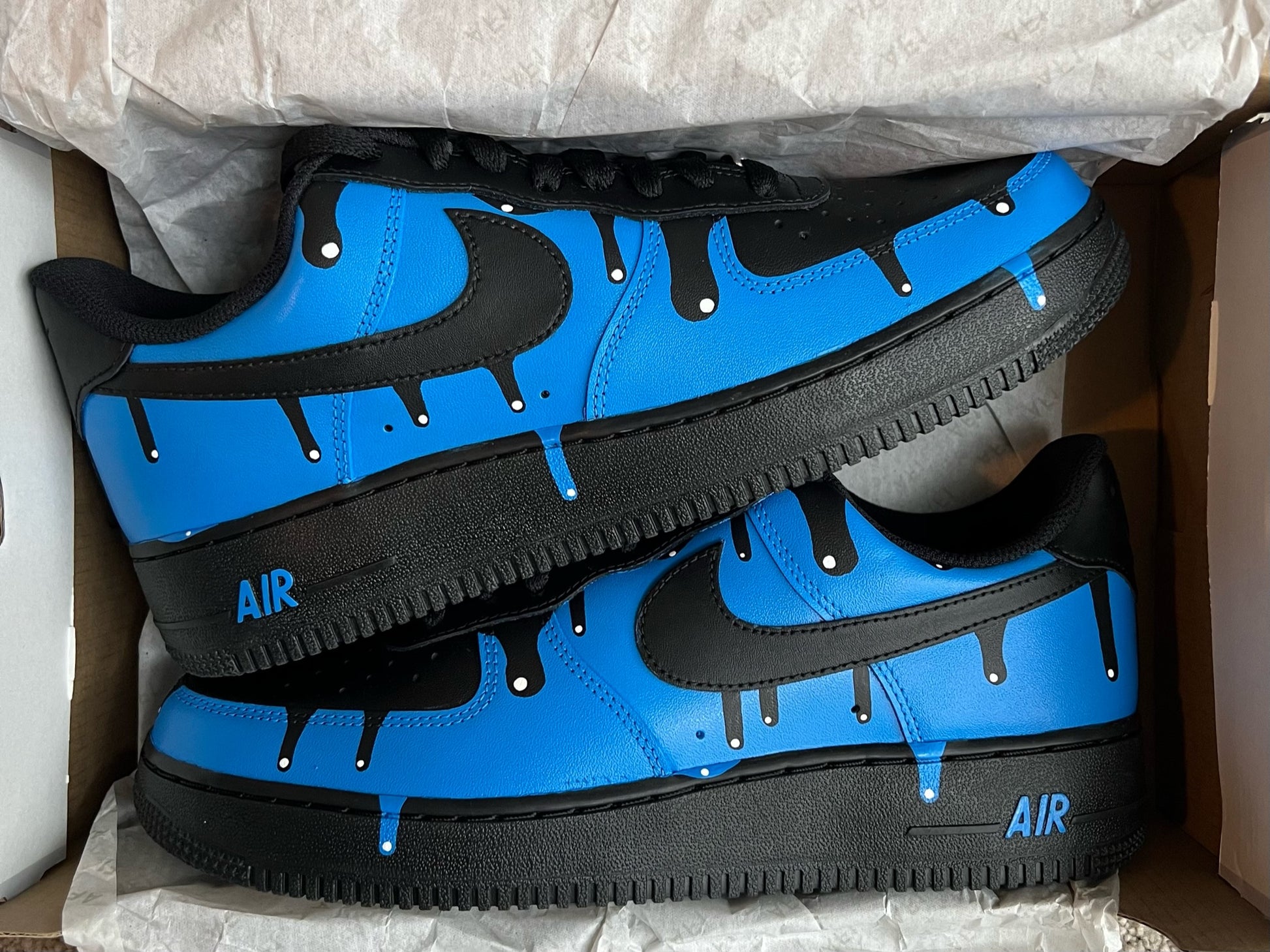 Nike Air Force 1 drip Black Custom Sneaker AF1 -  Australia